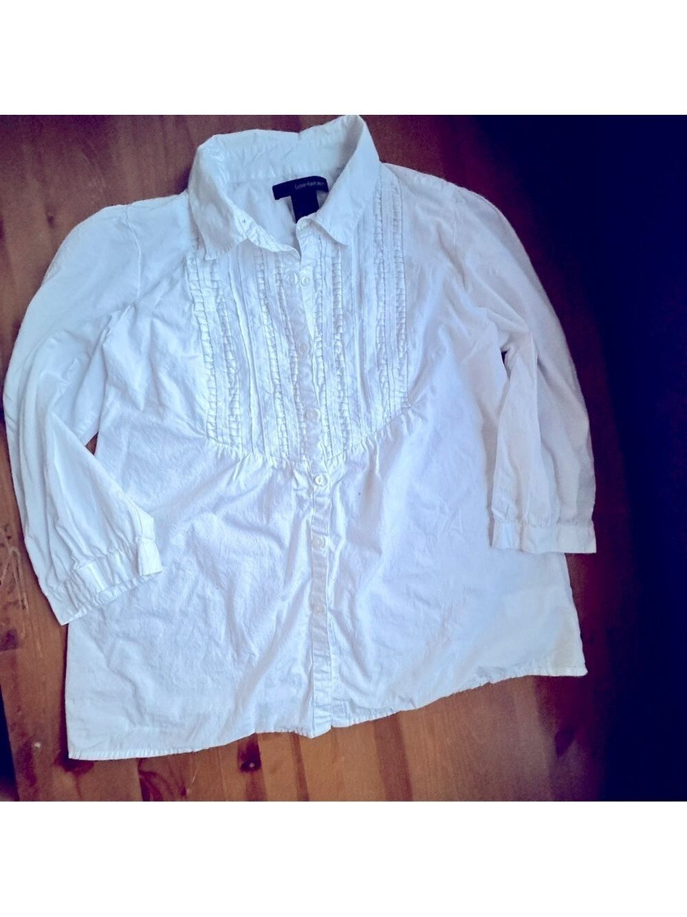 Calvin Klein white blouse size large
